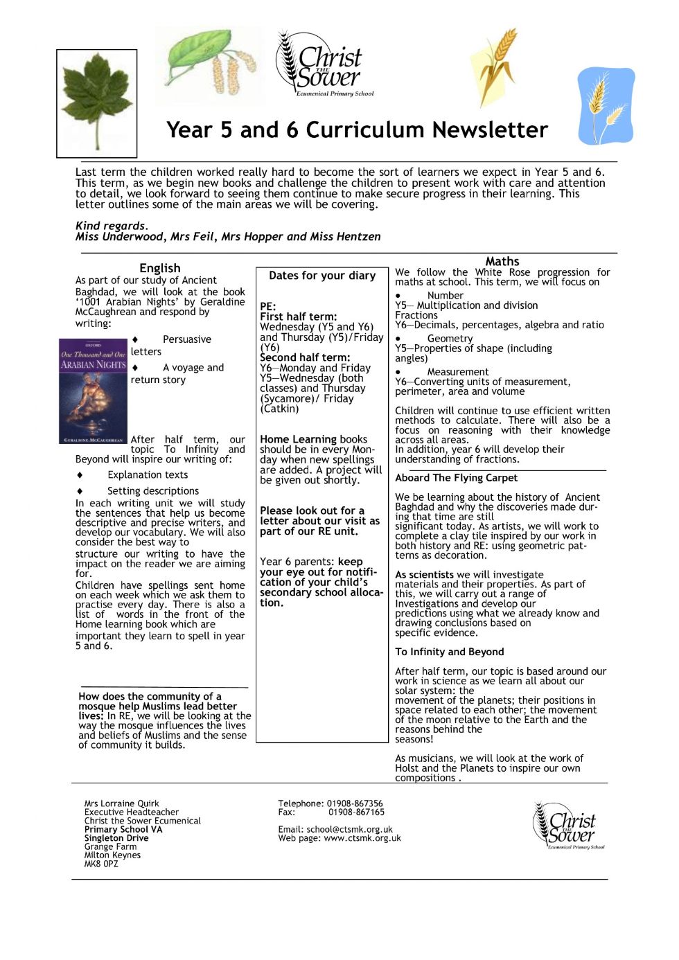 Year 5 and 6 Newsletter